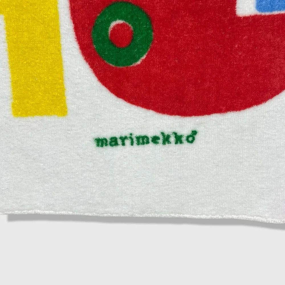 Vintage Castle Marimekko Washcloth OS Multicolor Ship Boat Graphic Scandi Art